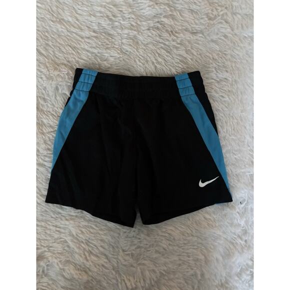 Nike Toddler Boy Sz 18 Mo. Blk Blu Logo Shorts. Cute - Picture 1 of 8